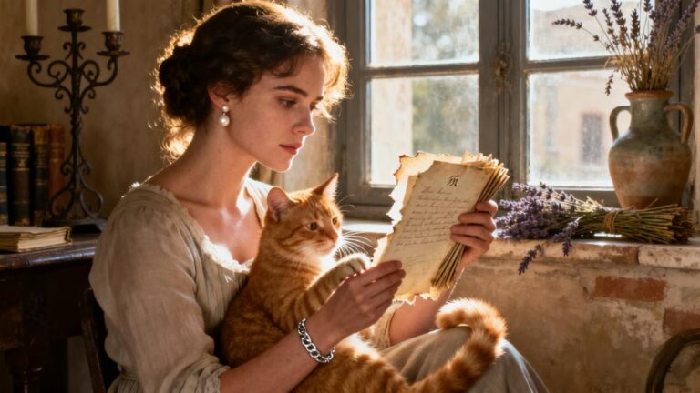 falling-in-love-moment-woman-reading-letters