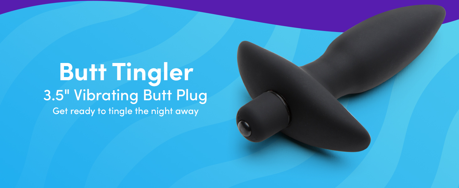 Lovehoney Butt Tingler Vibrating Butt Plug designed for beginner-friendly prostate stimulation with a smooth silicone body